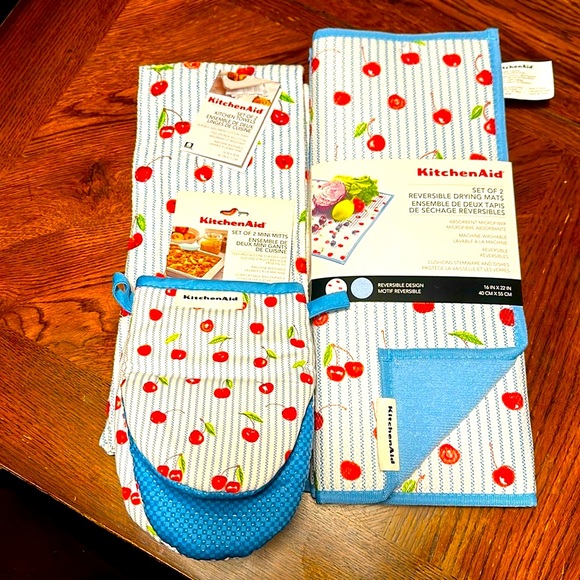 NWT Kitchen Aid Bundle! Cherry design. Price includes all three sets! - Picture 2 of 5